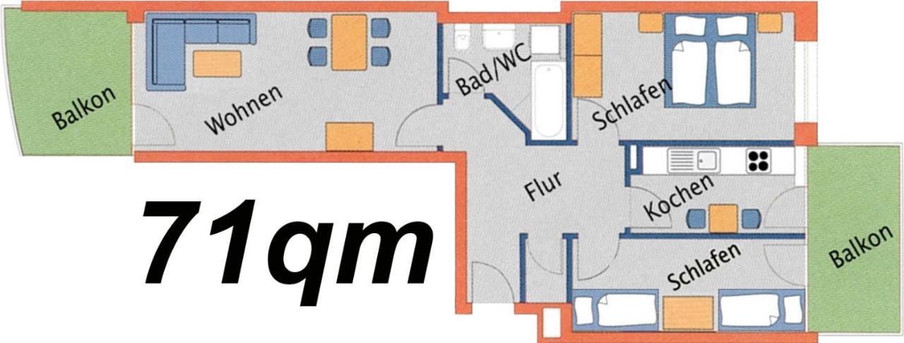 Ferienwohnung Nordseebrandung D1.1 库克斯港 外观 照片